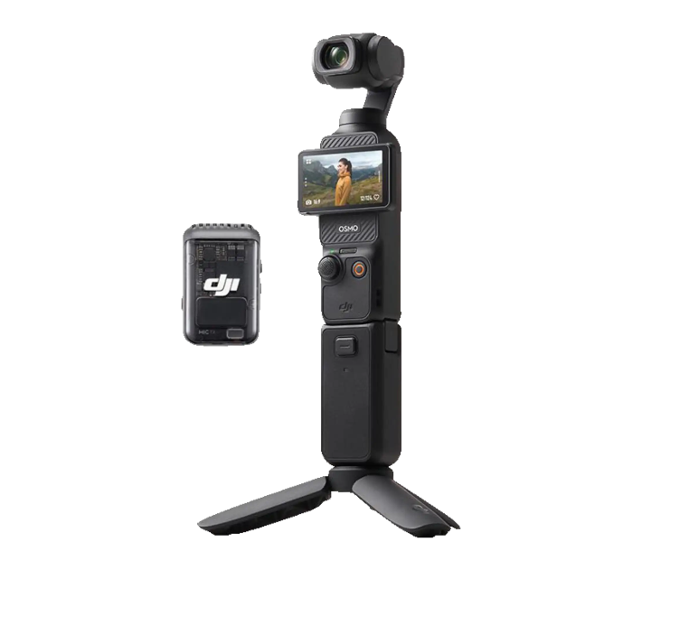 DJI Osmo Pocket 3 Creator Combo mit DJI Mic 2 und Mini-Stativ als Mietgerät von GoedeStudios
