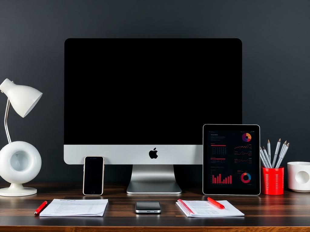 Beratungstisch mit PC, Mac, Smartphone und Tablet zur Setup-Analyse